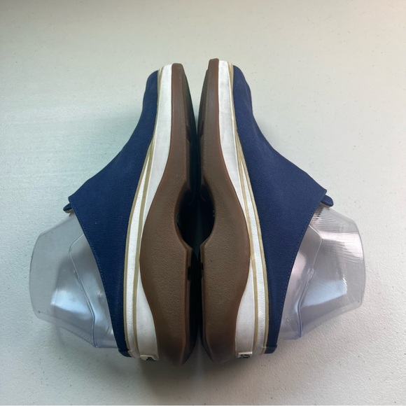 Clarks Navy Blue Canvas Mules Size 8 - Picture 3 of 9
